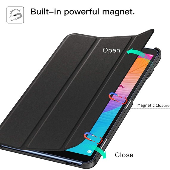 Huawei MatePad T8 Kılıf CaseUp Smart Protection Koyu Pembe 3